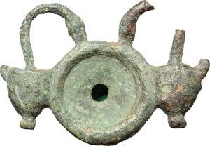 obverse: Bronze fibula.  Roman period, 1st-3rd century AD.  36 mm