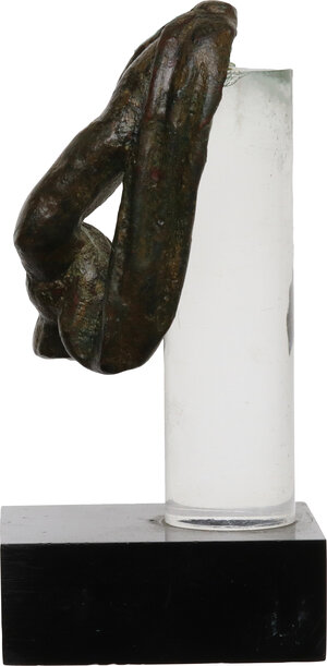 reverse: Bronze harm with drapery.  Roman, 1st-3rd century AD.  45 mm