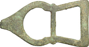 reverse: Bronze book lock.  Medieval period.  44 mm