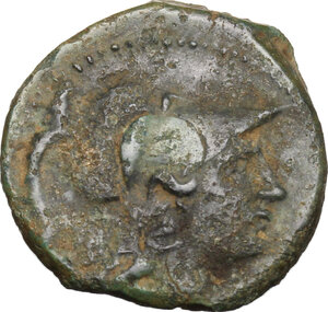 obverse: Tauromenion.  Roman Rule, after 212 BC.. AE 19 mm