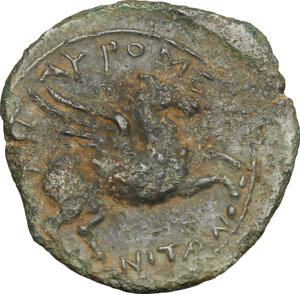 reverse: Tauromenion.  Roman Rule, after 212 BC.. AE 19 mm