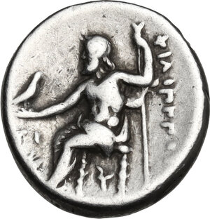 reverse: Kings of Macedon.  Philip III Arrhidaios (323-317 BC).. AR Drachm, Sardis mint, 323-319 BC