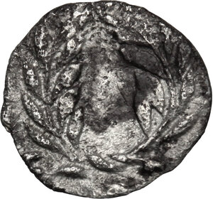 reverse: Aeolis, Elaia. AR Hemiobol, 450-400 BC