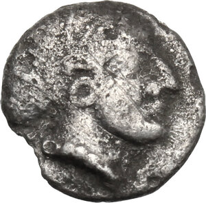 obverse: Lesbos, Methymna. AR Hemiiobol, 450-400 BC