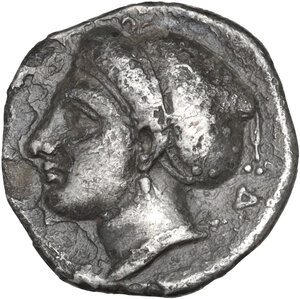 reverse: Corinthia, Corinth. AR Drachm, c. 350-300 BC