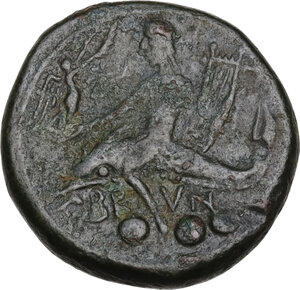 reverse: Southern Apulia, Brundisium. AE Quadrans, uncial standard, 2nd century BC