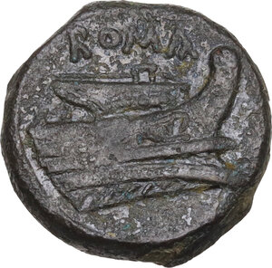 reverse: Anonymous. AE Uncia, 211 BC