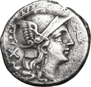 obverse: Anonymous. AR Denarius, 179-170 BC