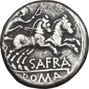 reverse: Spurius Afranius.. AR Denarius, 150 BC