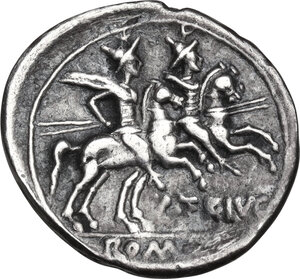 reverse: C. Terentius Lucanus. AR Denarius, 147 BC