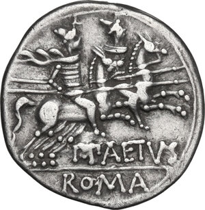 reverse: P. Aelius Paetus. AR Denarius, 138 BC