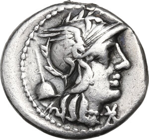 obverse: T. Quinctius Flamininus. AR Denarius, 126 BC