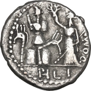reverse: M. Furius L. f. Philus. AR Denarius, 119 BC