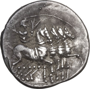 reverse: Cn. Domitius Ahenobarbus. AR Denarius, 116-115 BC