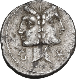 obverse: C. Fonteius. AR Denarius, 114-113 BC