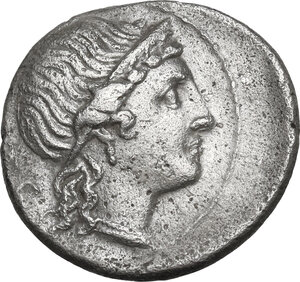 obverse: M. Herennius. AR Denarius, 108-107 BC