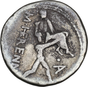 reverse: M. Herennius. AR Denarius, 108-107 BC