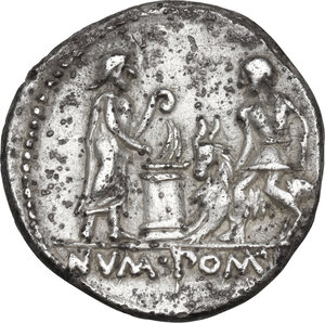 reverse: L. Pomponius Molo. AR Denarius, 97 BC