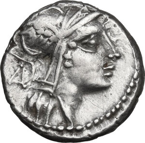 obverse: D. Junius Silanus.. AR Denarius, 91 BC