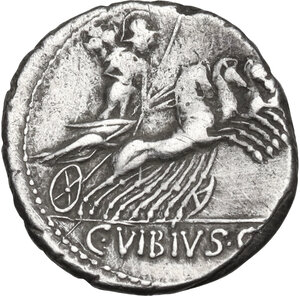 reverse: C. Vibius C. f. Pansa. AR Denarius, 90 BC