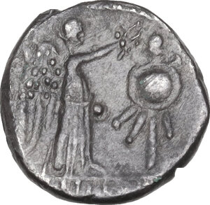 reverse: Cn. Cornelius Lentulus Clodianus.. AR Quinarius, 88 BC