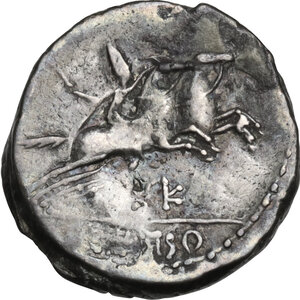 reverse: C. Censorinus. AR Denarius, 88 BC