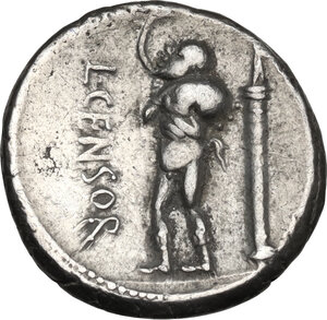 reverse: L. Marcius Censorinus.. AR Denarius, 82 BC