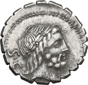 obverse: Q. Antonius Balbus. AR Denarius serratus, 83-82 BC