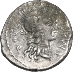 obverse: Sulla and L. Manlius Torquatus. AR Denarius, 82 BC