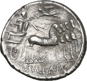 reverse: Sulla and L. Manlius Torquatus. AR Denarius, 82 BC