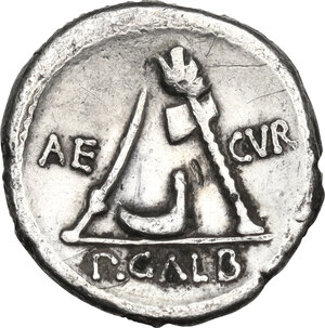 reverse: P. Sulpicius Galba. Fourrée Denarius, 69 BC