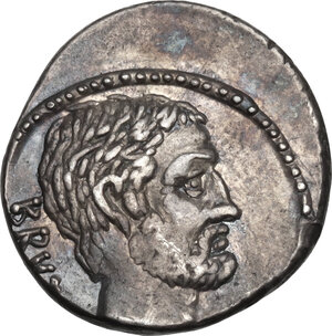 obverse: M. Junius Brutus. . AR Denarius, 54 BC