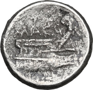 reverse: Pompey and Cn. Piso. AR Denarius, uncertain mint, 49 BC