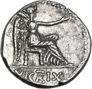 reverse: M. Porcius Cato. AR Quinarius, 47-46 BC