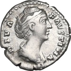 obverse: Faustina I (died 141 AD).. AR Denarius, c. 146-161