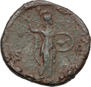 reverse: Marcus Aurelius as Caesar (139-161).. AE Sestertius, 145 AD