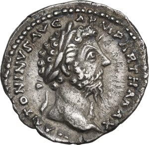 obverse: Marcus Aurelius (161-180).. AR Denarius