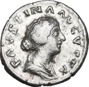 obverse: Faustina II (died 176 AD).. AR Denarius, struck under Marcus Aurelius, c. 161-164