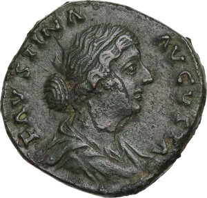 obverse: Faustina II (died 176 AD).. AE Dupondius or As, struck under Marcus Aurelius, c. 170-175/6