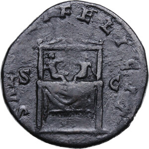 reverse: Faustina II (died 176 AD).. AE Sestertius, struck under Marcus Aurelius, c. 161-176
