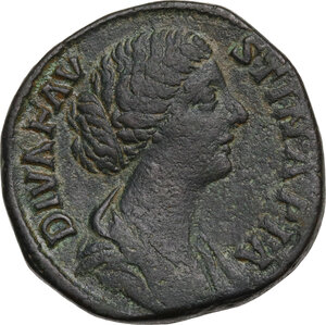 obverse: Faustina II (died 176 AD).. AE Sestertius, struck under Marcus Aurelius, 176-180