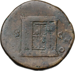 reverse: Faustina II (died 176 AD).. AE Sestertius. Consecration issue. Struck under Marcus Aurelius, after 176 AD