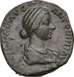 obverse: Lucilla, wife of Lucius Verus (died 183 AD).. AE Sestertius, struck under Marcus Aurelius, 161-162 AD