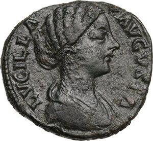 obverse: Lucilla, wife of Lucius Verus (died 183 AD).. AE Sestertius, struck under Marcus Aurelius, 161-162 AD