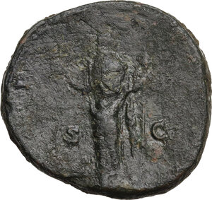 reverse: Lucilla, wife of Lucius Verus (died 183 AD).. AE Sestertius, struck under Marcus Aurelius, 161-162 AD