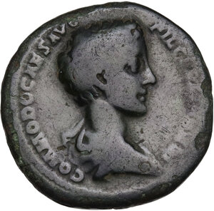 obverse: Commodus as Caesar (175-177).. AE As, struck under Marcus Aurelius, 175-176