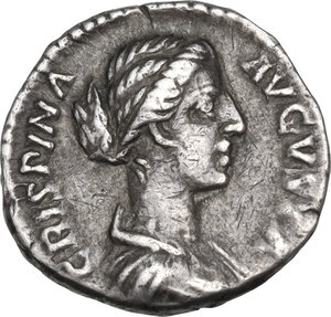 obverse: Crispina, wife of Commodus (died 183 AD).. AR Denarius, struck under Commodus, 178-191