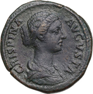 obverse: Crispina, wife of Commodus (died 183 AD).. AE Sestertius, struck under Commodus, 178-191
