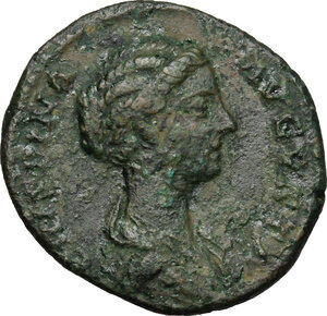 obverse: Crispina, wife of Commodus (died 183 AD).. AE As, struck under Commodus