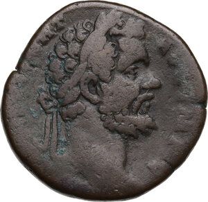 obverse: Septimius Severus (193-211).. AE Sestertius, 195 AD